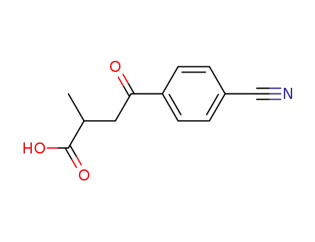 Molecular Structure of 34243-98-6 (4-(4-Cyanophenyl)-2-methyl-4-oxobutyric acid)