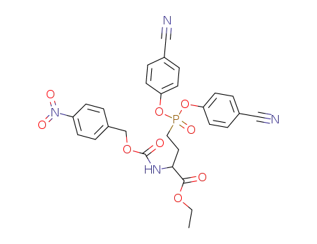 ethyl 2-(N-4-nitrobenzyloxycarbonylamino)-4-[bis(4-cyanophenyl)phosphono]butanoate