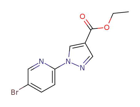 Molecular Structure of 915394-68-2 (1-(5-bromo-pyridin-2-yl)-1H-pyrazole-
4-carboxylic acid ethyl ester)