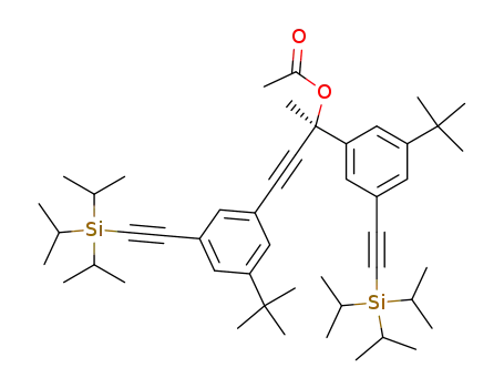 acetic acid 1,3-bis-{3-<i>tert</i>-butyl-5-[(triisopropylsilanyl)-ethynyl]-phenyl}-1-methyl-prop-2-ynyl ester