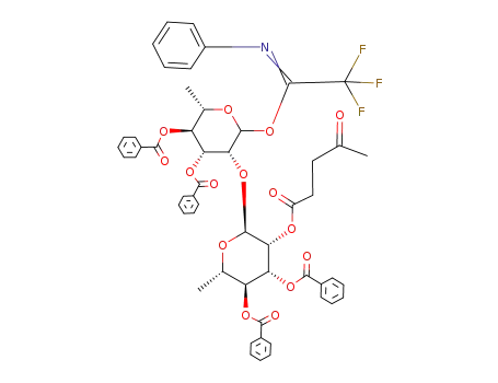 (3,4-di-O-benzoyl-2-O-levulinoyl-α-L-rhamnopyranosyl)-(1->2)-3,4-di-O-benzoyl-L-rhamnopyranosyl N-phenyltrifluoroacetimidate