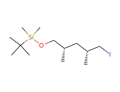 Molecular Structure of 545445-78-1 (Silane,
(1,1-dimethylethyl)[[(2S,4R)-5-iodo-2,4-dimethylpentyl]oxy]dimethyl-)