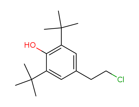 Molecular Structure of 10176-13-3 (Phenol, 4-(2-chloroethyl)-2,6-bis(1,1-dimethylethyl)-)