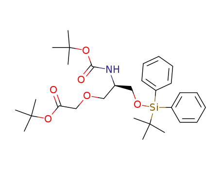 (R)-tert-butyl 2-(2-(tert-butoxycarbonylamino)-3-(tert-butyldiphenylsilyloxy)propoxy)acetate