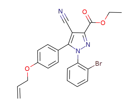 ethyl 5-(4-(allyloxy)phenyl)-1-(2-bromophenyl)-4-cyano-1H-pyrazole-3-carboxylate