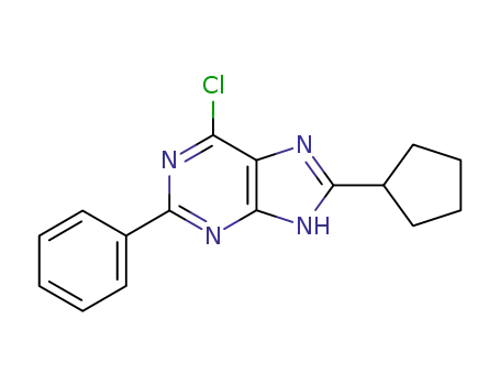 2-phenyl-6-chloro-8-cyclopentyl-9H-purine