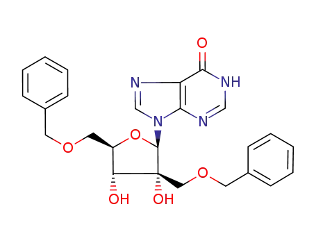 9-((2R,3R,4R,5R)-3,5-Bis-benzyloxymethyl-3,4-dihydroxy-tetrahydro-furan-2-yl)-1,9-dihydro-purin-6-one