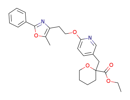 2-{6-[2-(5-methyl-2-phenyl-oxazol-4-yl)-ethoxy]-pyridin-3-ylmethyl}-tetrahydro-pyran-2-carboxylic acid ethyl ester