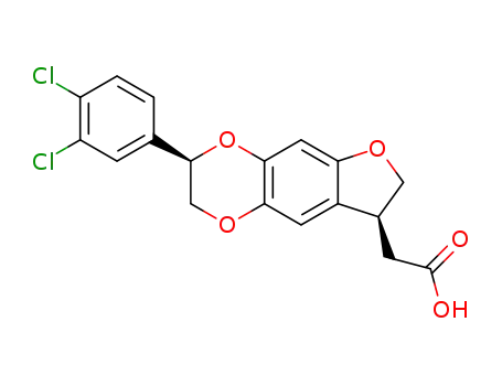 2-((3R,8S)-3-(3,4-dichlorophenyl)-2,3,7,8-tetrahydrobenzofuro[5,6-b][1,4]dioxin-8-yl)acetic acid