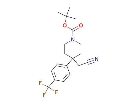 Tert-butyl 4-(cyanomethyl)-4-(4-(trifluoromethyl)phenyl)piperidine-1-carboxylate