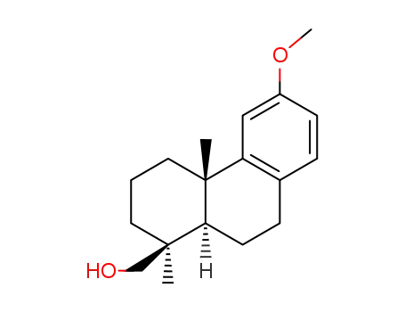 Molecular Structure of 16826-86-1 (12-Methoxypodocarpa-8,11,13-trien-19-ol)