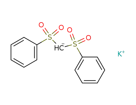 Molecular Structure of 19472-81-2 (Benzene,1,1'-[methylenebis(sulfonyl)]bis-, ion(1-), potassium (9CI))