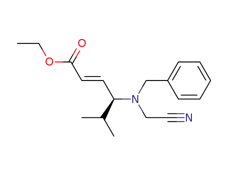 2-Hexenoic acid, 4-[(cyanomethyl)(phenylmethyl)amino]-5-methyl-, ethyl
ester, (2E,4S)-