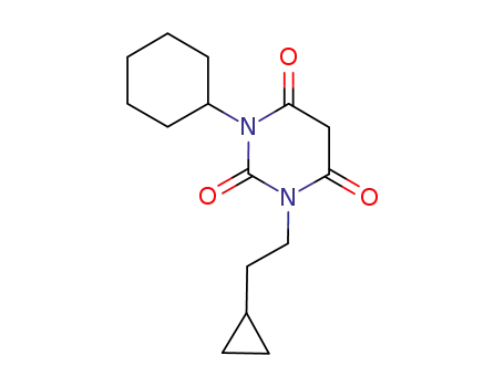 Molecular Structure of 960540-95-8 (1-cyclohexyl-3-(2-cyclopropylethyl)-2,4,6(1H,3H,5H)-pyrimidinetrione)