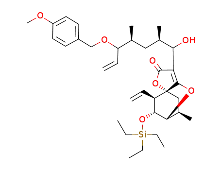 4-[1-hydroxy-5-(4-methoxy-benzyloxy)-2,4-dimethyl-hept-6-enyl]-11-methyl-8-triethylsilanyloxy-9-vinyl-2,6-dioxa-tricyclo[5.2.2.0<sup>1,5</sup>]undec-4-en-3-one