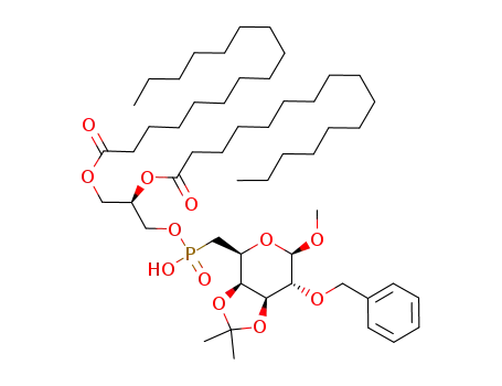 methyl 2-O-benzyl-6-deoxy-6-[(2R)-2,3-dipalmitoyloxypropyloxy]hydroxyphosphinyl-3,4-O-isopropylidene-β-D-galactoside