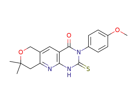 3-(4-methoxy-phenyl)-7,7-dimethyl-2-thioxo-1,2,3,5,7,8-hexahydro-6-oxa-1,3,9-triaza-anthracen-4-one