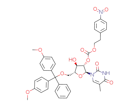 1-{5-O-(4,4'-dimethoxytrityl)-2-O-[2-(4-nitrophenyl)ethoxycarbonyl]-α-D-arabinofuranosyl}thymine