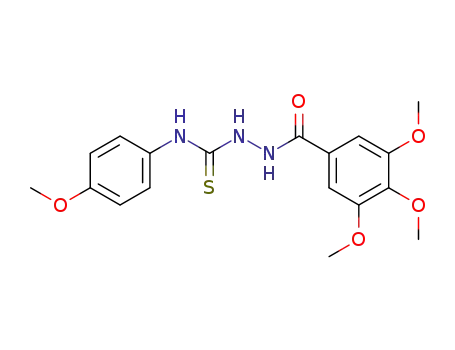 Molecular Structure of 70452-42-5 (N-(4-methoxyphenyl)-2-(3,4,5-trimethoxybenzoyl)-1-hydrazinecarbothioamide)