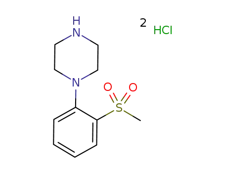 Molecular Structure of 916488-42-1 (1-(2-METHANESULFONYL-PHENYL)-PIPERAZINE DIHYDROCHLORIDE)