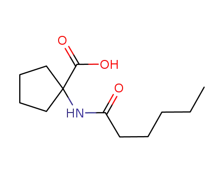 Molecular Structure of 945267-45-8 (1-hexanoylamino-cyclopentanecarboxylic acid)