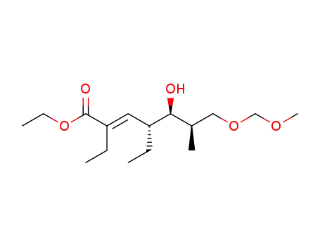 2-Heptenoic acid, 2,4-diethyl-5-hydroxy-7-(methoxymethoxy)-6-methyl-,
ethyl ester, (2E,4R,5R,6R)-