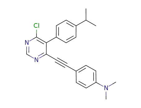 {4-[6-chloro-5-(4-isopropylphenyl)pyrimidin-4-ylethynyl]phenyl}dimethylamine