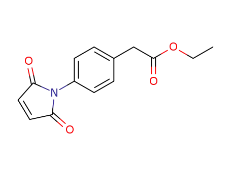 Molecular Structure of 63097-20-1 (Benzeneacetic acid, 4-(2,5-dihydro-2,5-dioxo-1H-pyrrol-1-yl)-, ethyl
ester)