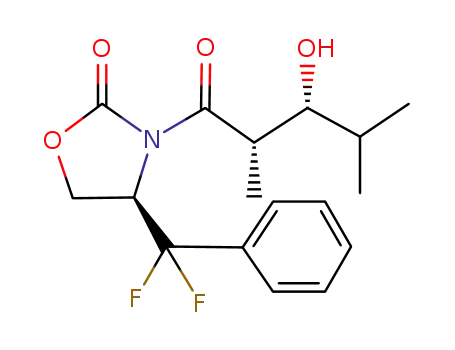 (4R)-4-(phenyldifluoromethyl)-N-(2S,3R)-(3-hydroxy-2,4-dimethyl-pentanoyl)-1,3-oxazolidin-2-one