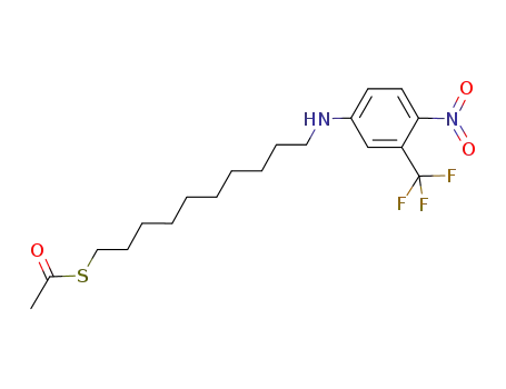 Ethanethioic acid, S-[10-[[4-nitro-3-(trifluoromethyl)phenyl]amino]decyl]
ester