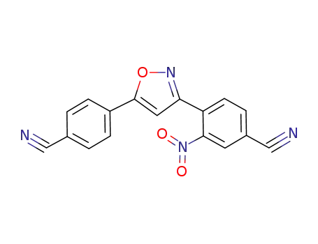 Molecular Structure of 914106-09-5 (3-(4-cyano-2-nitrophenyl)-5-(4-cyanophenyl)isoxazole)