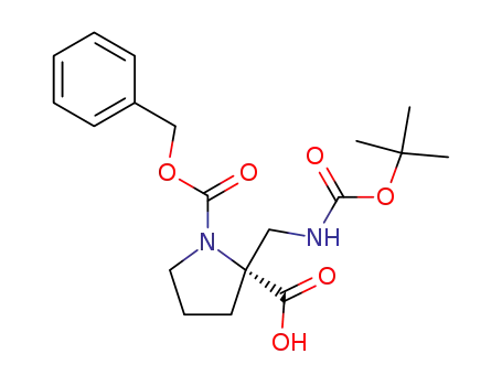 2-(<i>tert</i>-butoxycarbonylamino-methyl)-pyrrolidine-1,2-dicarboxylic acid 1-benzyl ester