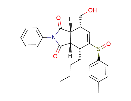 (+)-(3aR,4R,7S,7aR,S<sub>S</sub>)-4-butyl-7-(hydroxymethyl)-2-phenyl-5-(p-tolylsulfinyl)-3a,4,7,7a-tetrahydro-2H-isoindole-1,3-dione