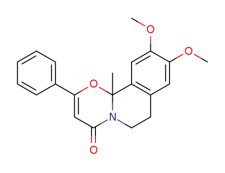 4H,6H-[1,3]Oxazino[2,3-a]isoquinolin-4-one,
7,11b-dihydro-9,10-dimethoxy-11b-methyl-2-phenyl-