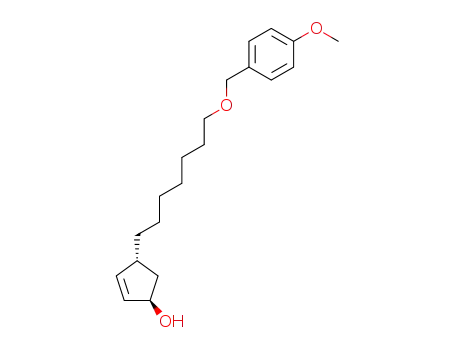 Molecular Structure of 886841-24-3 ((1R,4R)-4-[7'-(4-methoxybenzyloxy)heptyl]-2-cyclopenten-1-ol)