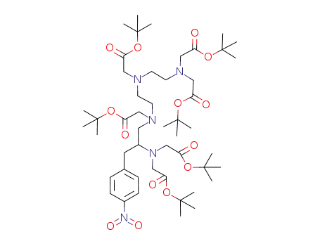 {[2-[(2-{[2-(bis-<i>tert</i>-butoxycarbonylmethyl-amino)-ethyl]-<i>tert</i>-butoxycarbonylmethyl-amino}-ethyl)-<i>tert</i>-butoxycarbonylmethyl-amino]-1-(4-nitro-benzyl)-ethyl]-<i>tert</i>-butoxycarbonylmethyl-amino}-acetic acid <i>tert</i>-butyl ester