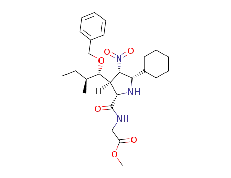 {[(2S,3R,4S,5S)-3-((1S,2S)-1-Benzyloxy-2-methyl-butyl)-5-cyclohexyl-4-nitro-pyrrolidine-2-carbonyl]-amino}-acetic acid methyl ester