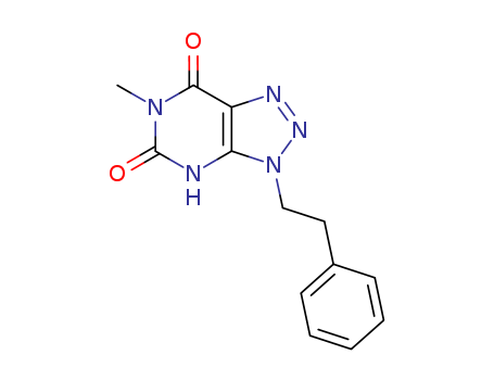 3H-1,2,3-Triazolo[4,5-d]pyrimidine-5,7(4H,6H)-dione,  6-methyl-3-(2-phenylethyl)-