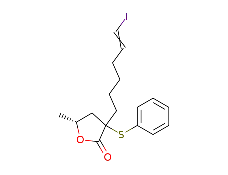 (5R)-3-(6-iodohex-5-enyl)-5-methyl-3-(phenylsulfanyl)tetrahydrofuran-2-one