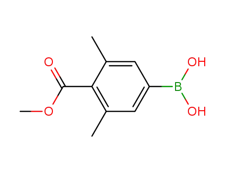 Molecular Structure of 876189-19-4 (4-Methoxycarbonyl-3,5-dimethylphenylboronic acid)