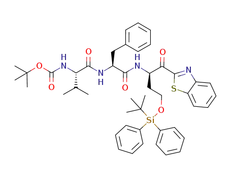 L-Phenylalaninamide,
N-[(1,1-dimethylethoxy)carbonyl]-L-valyl-N-[(1R)-1-(2-benzothiazolylcarb
onyl)-3-[[(1,1-dimethylethyl)diphenylsilyl]oxy]propyl]-