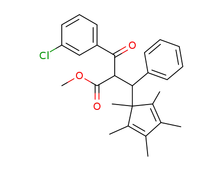 methyl 2-(3-chlorobenzoyl)-3-(1,2,3,4,5-pentamethyl-2,4-cyclopentadienyl)-3-phenylpropanoate