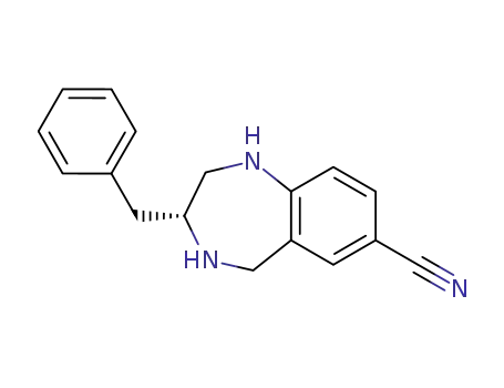 Molecular Structure of 195984-90-8 (3-BENZYL-7-CYANO-2,3,4,5-TETRAHYDRO-1H-BENZODIAZEPINE)