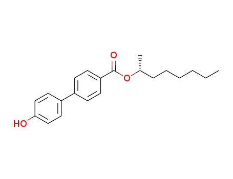 Molecular Structure of 121687-76-1 (4'-hydroxy-biphenyl-4-carboxylic acid (R)-1-methyl-heptyl ester)