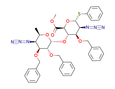 methyl [phenyl 2-azido-3-O-benzyl-2-deoxy-1-thio-4-O-(4-azido-2,3-di-O-benzyl-4-deoxy-α-D-fucopyranosyl)-α-D-mannopyranosid]uronate