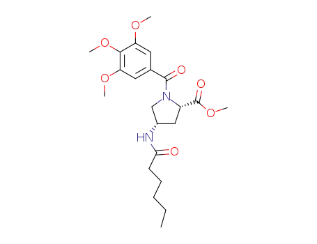 L-Proline, 4-[(1-oxohexyl)amino]-1-(3,4,5-trimethoxybenzoyl)-, methyl
ester, (4S)-