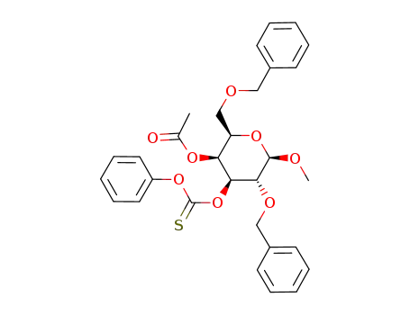 methyl 4-O-acetyl-2,6-di-O-benzyl-3-O-phenoxythiocarbonyl-β-D-galactopyranoside