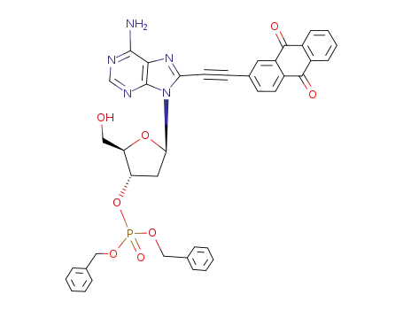 8-[(anthraquinon-2-yl)ethynyl]-2'-deoxyadenosine 3'-dibenzyl phosphate