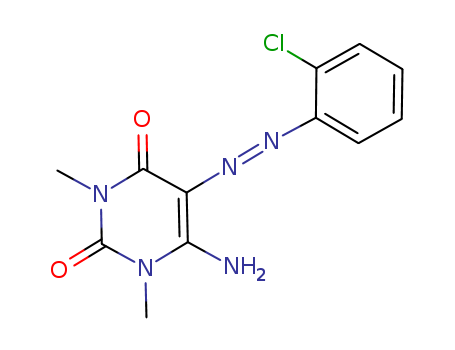 2,4(1H,3H)-Pyrimidinedione,6-amino-5-[2-(2-chlorophenyl)diazenyl]-1,3-dimethyl- cas  6336-10-3