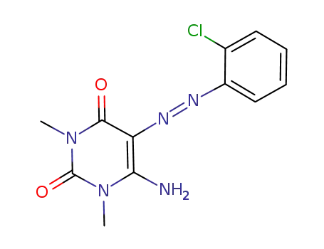 Molecular Structure of 6336-10-3 ((6Z)-5-[(2-chlorophenyl)hydrazono]-6-imino-1,3-dimethyldihydropyrimidine-2,4(1H,3H)-dione)